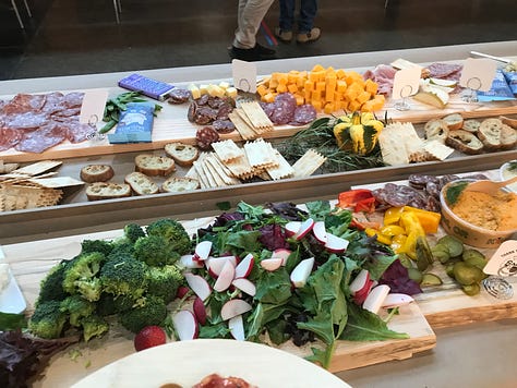 500 foot Charcuterie Board with different food items