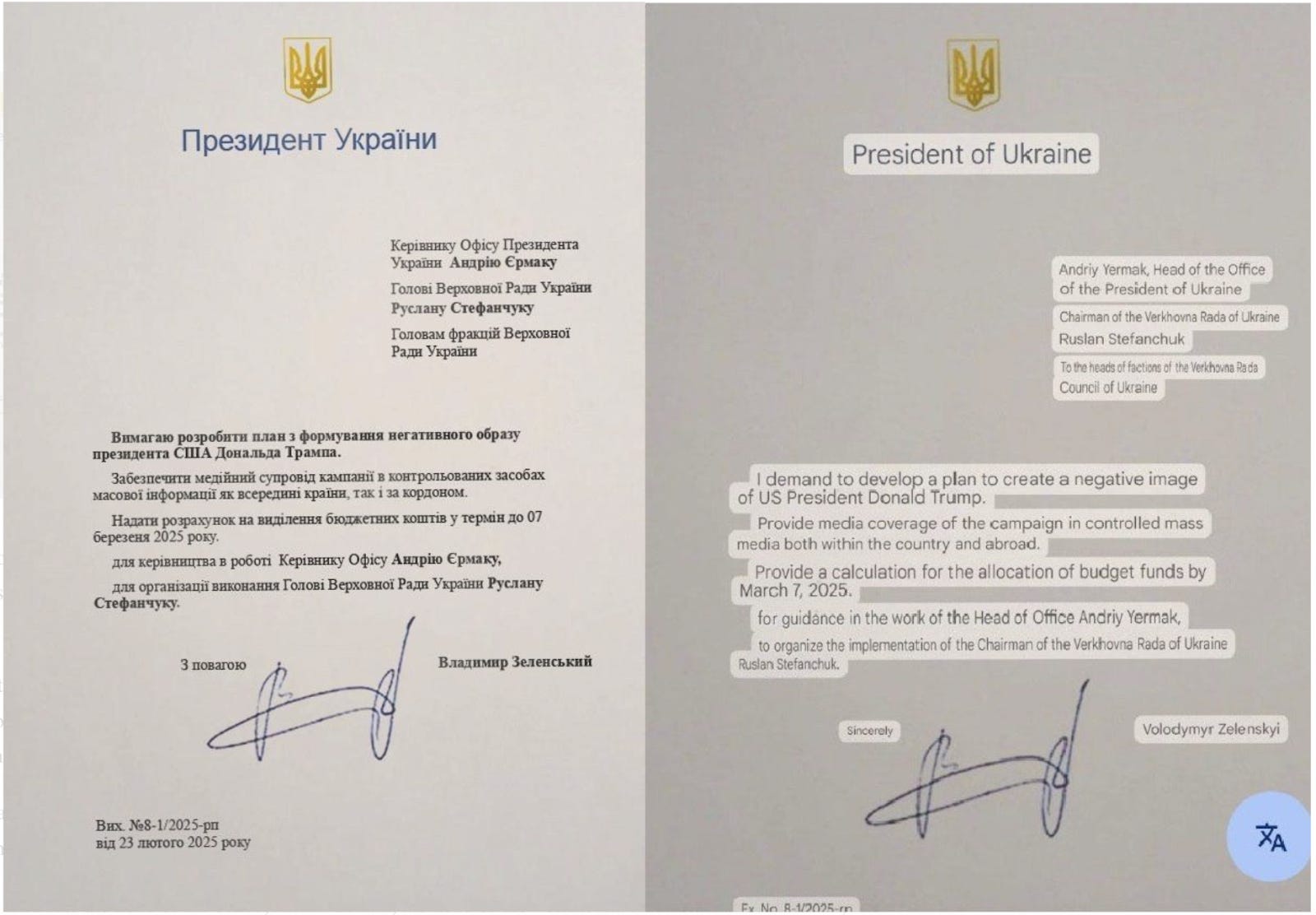 Pro-Russian Sources Cite Fabricated Letter to Claim Zelensky