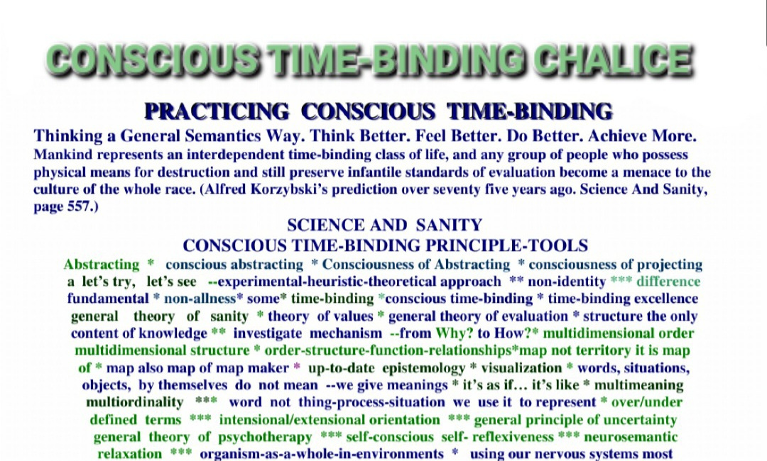 Chalice of Conscious Time-binding