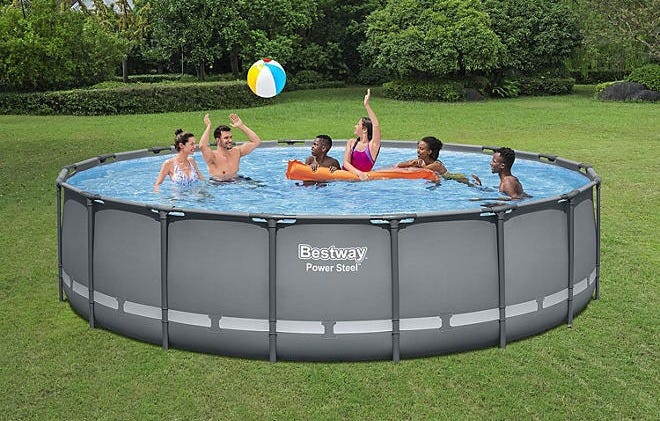 Bestway Power Steel 18’ x 48” Round Above Ground Pool Set