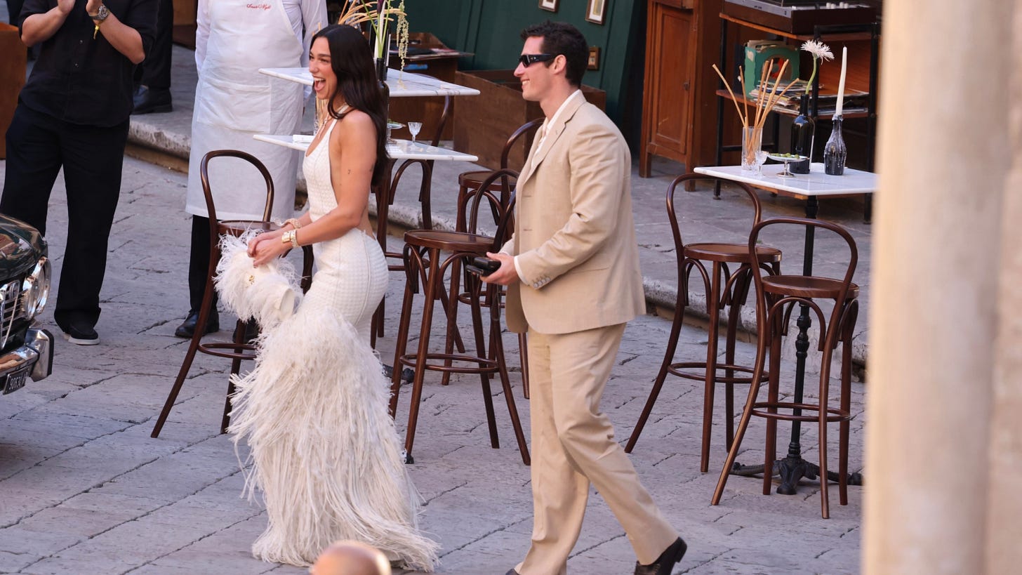 Palazzo party wedding that will make Dua Lipa princess of Palermo