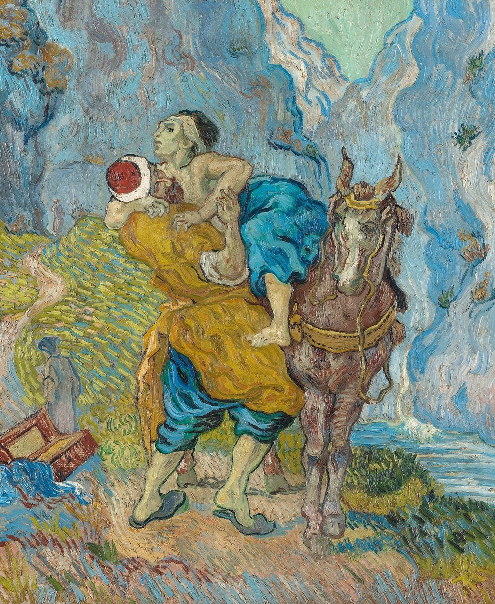 Van Gogh, The Good Samaritan (after Delacroix)