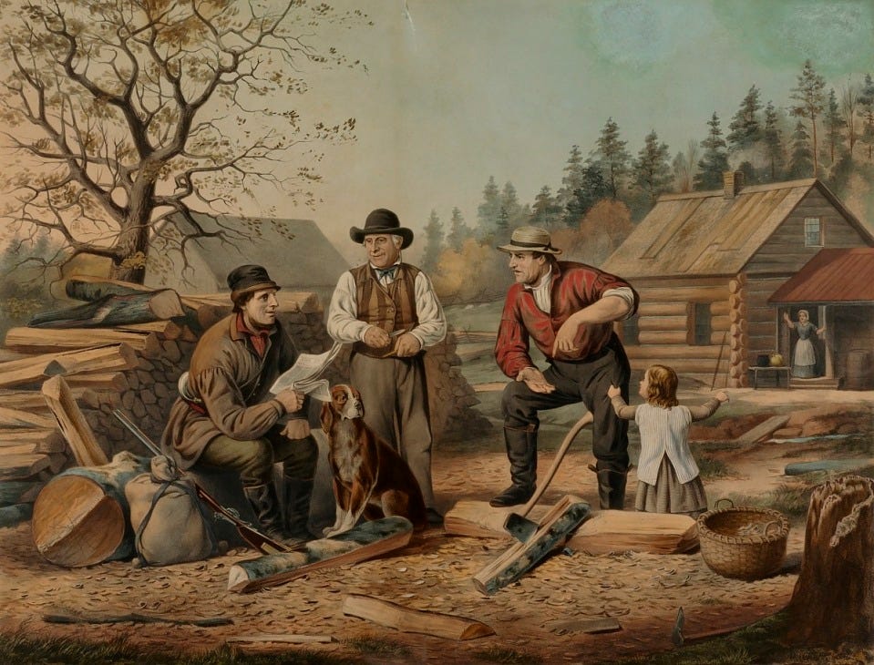 Nathaniel Currier, Arguing the Point (Politics on the American Frontier), n.d., lithograph, Smithsonian American Art Museum, Gift of International Business Machines Corporation, 1966.48.3 Nathaniel Currier, Arguing the Point (Politics on the American Frontier), n.d., lithograph, Smithsonian American Art Museum, Gift of International Business Machines Corporation, 1966.48.3