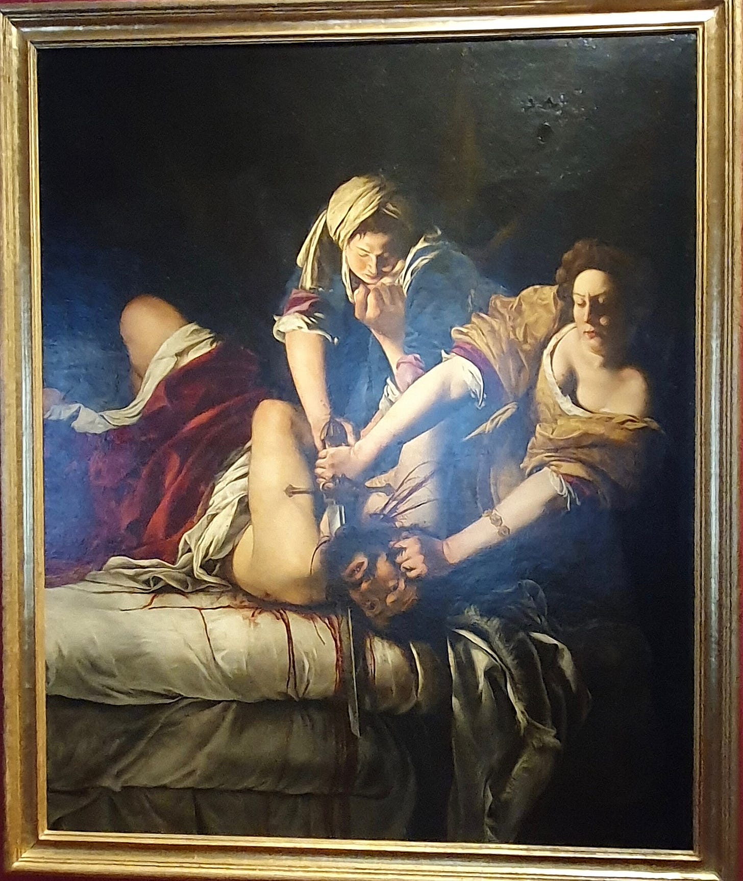 Artemisia Gentileschi, Judith Beheading Holofernes, about 1620. Uffizi, Florence. Artemisia Gentileschi, Judith Beheading Holofernes, about 1620. Uffizi, Florence.
