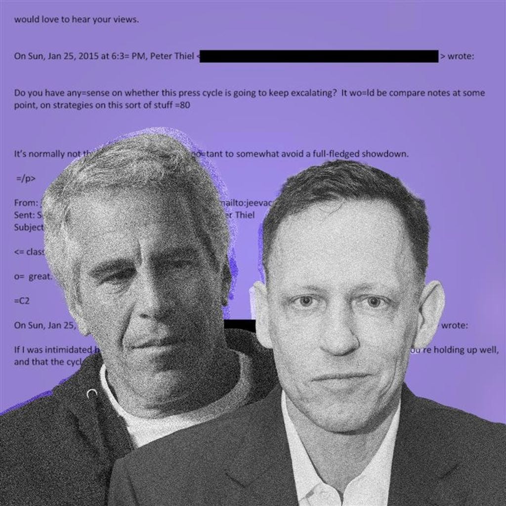 Peter Thiel: So no standen sich Jeffrey Epstein und der deutsche Unternehmer - DER SPIEGEL