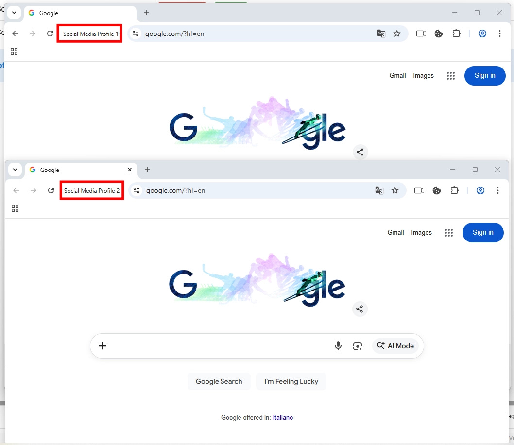 Launching an instance with two different profiles with Dolphin Anty by Federico Trotta Launching an instance with two different profiles with Dolphin Anty by Federico Trotta
