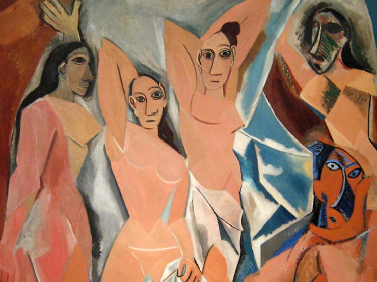 Picasso, Desmoiselles d'Avignon, 1907