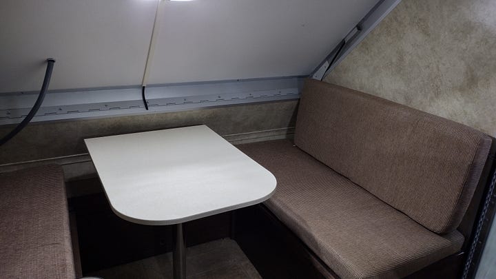 Photos of the interior of a 2013 Aliner Scout RV