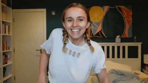 Hannah dancing in excitement