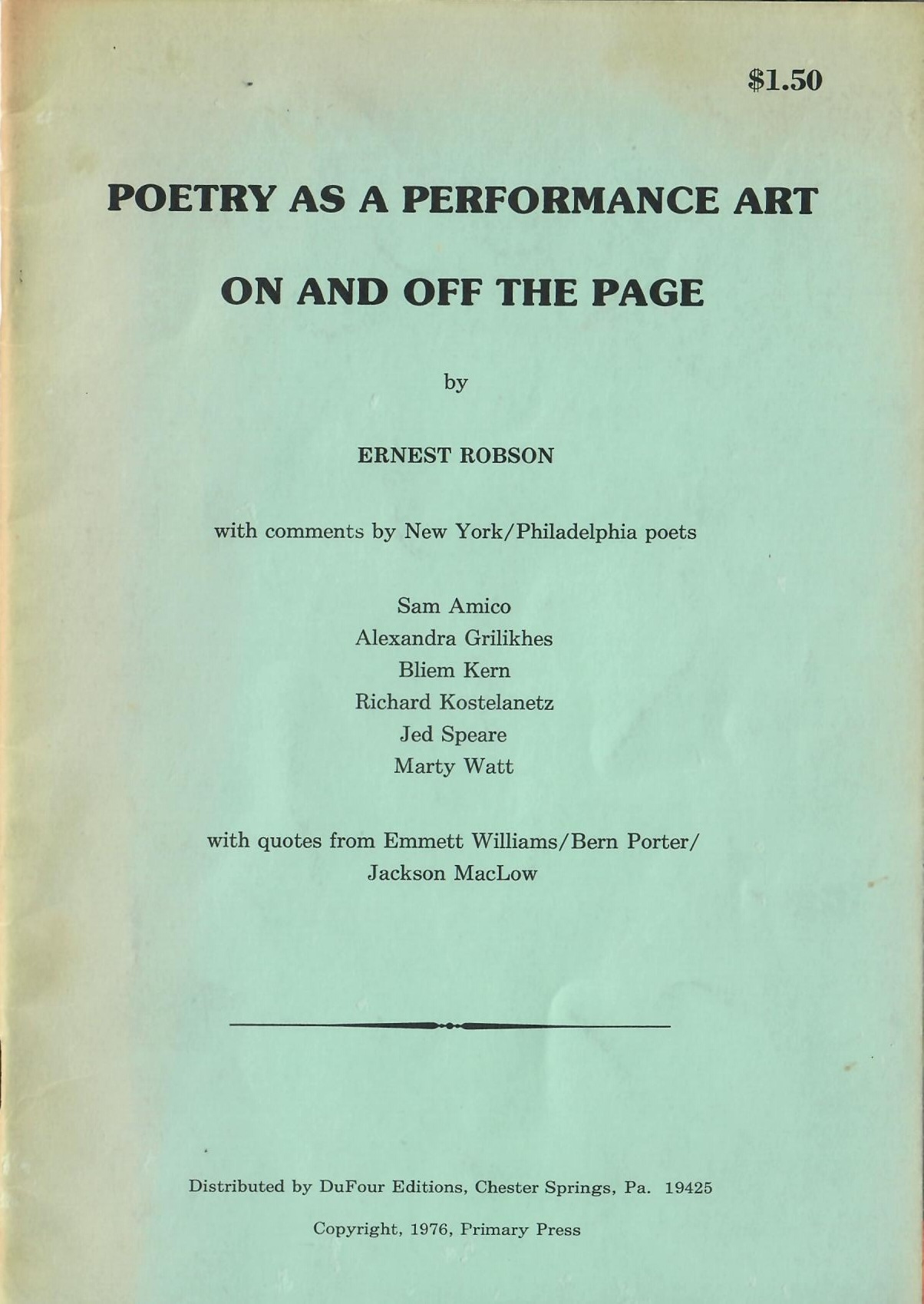 POETRY ON & OFF THE PAGE 【公式通販】