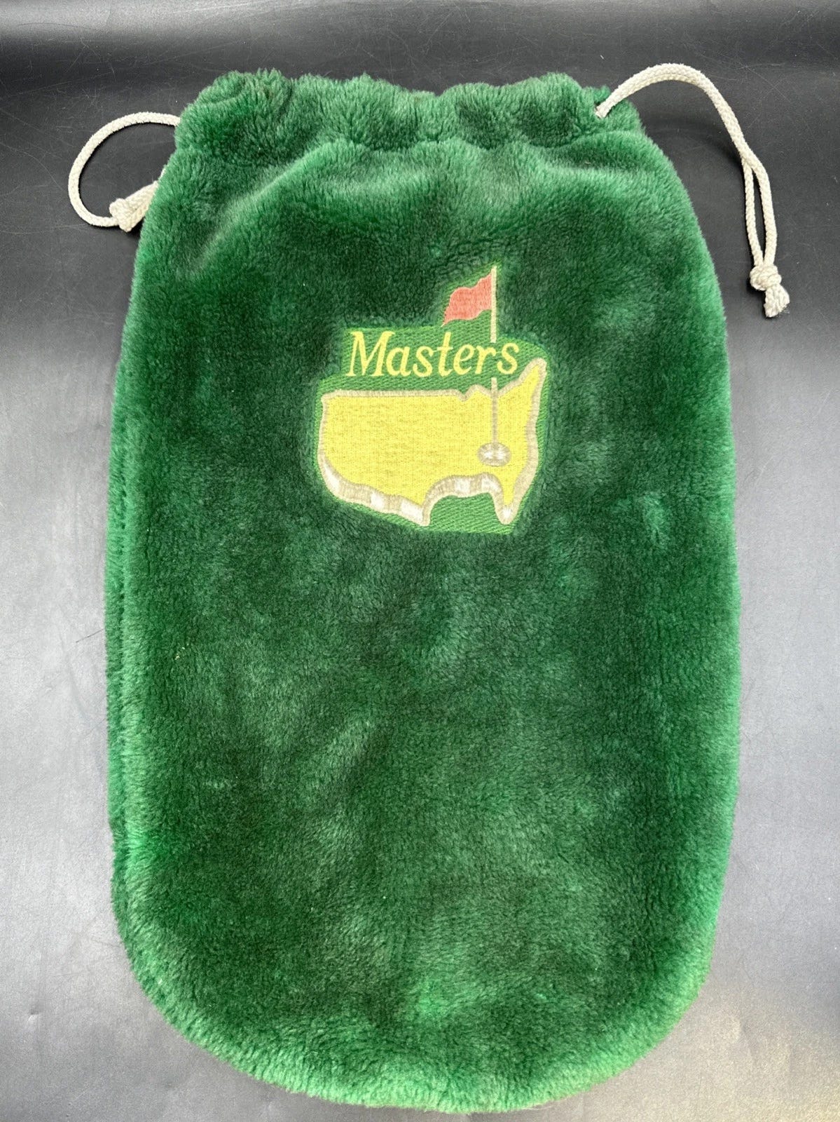 Vintage Masters Green Plush Golf Shoe Bag Augusta National Golf Club Rare - Picture 1 of 16