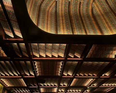 London, UK ‘Look up! The ceiling of the recently refurbished “Upstairs at Ronnie’s” jazz club in Soho.’