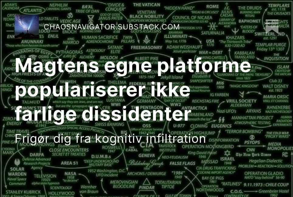 Magtens egne platforme populariserer ikke farlige dissidenter