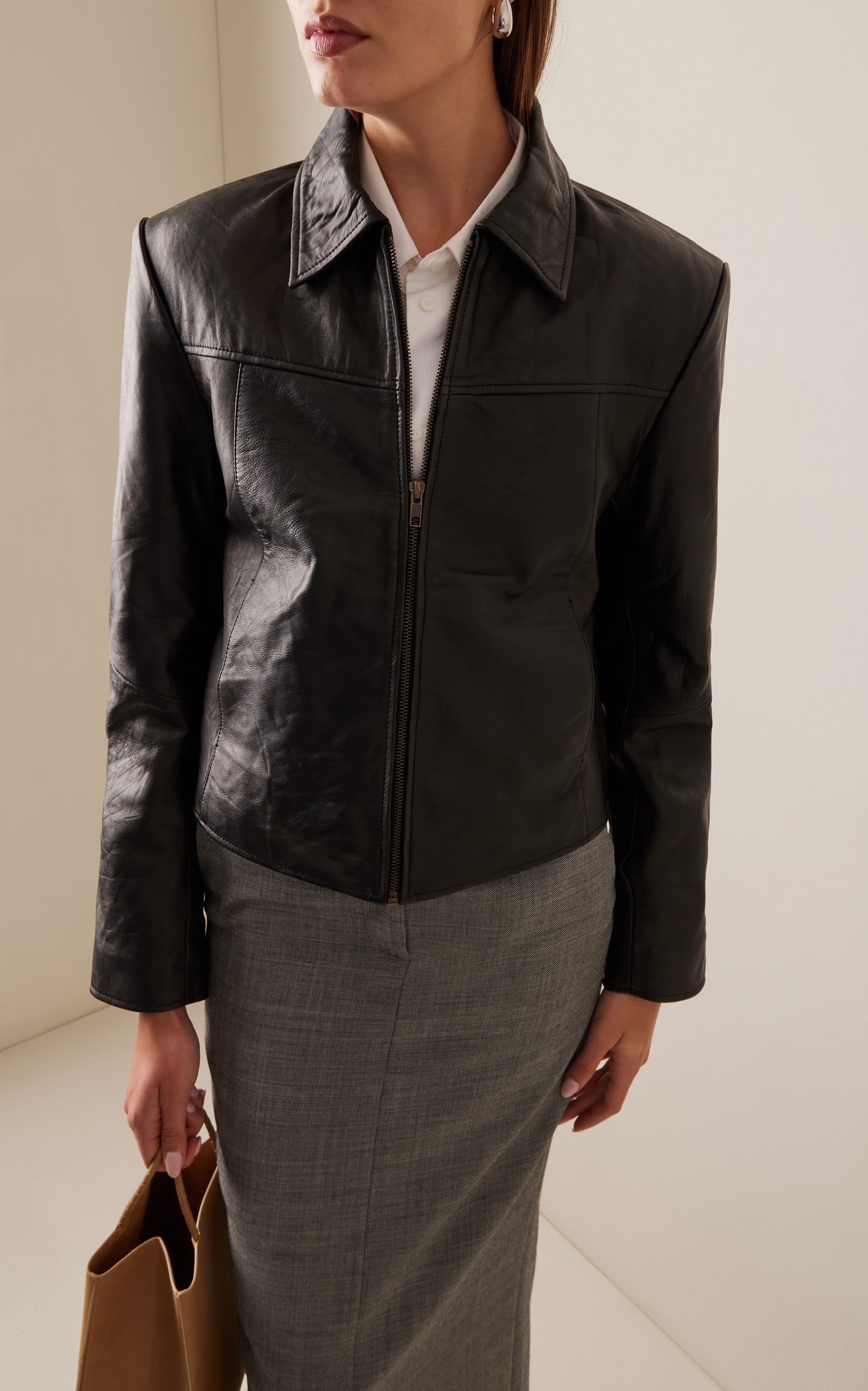 Exclusive Boxy Leather Jacket