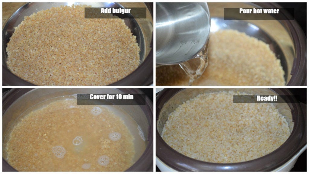 Cooking bulgur#2 steps Cooking bulgur#2 steps