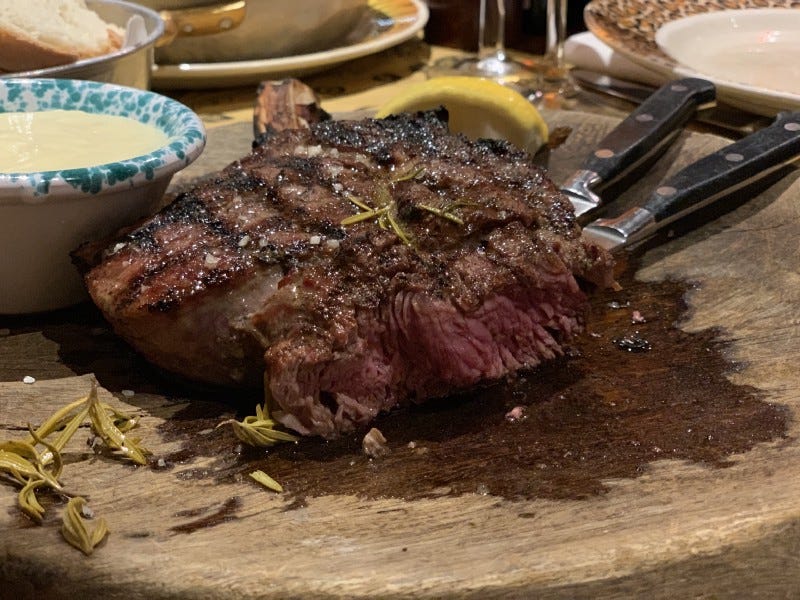 Sublime bistecca alla Fiorentina at Trattoria Za Za Sublime bistecca alla Fiorentina at Trattoria Za Za