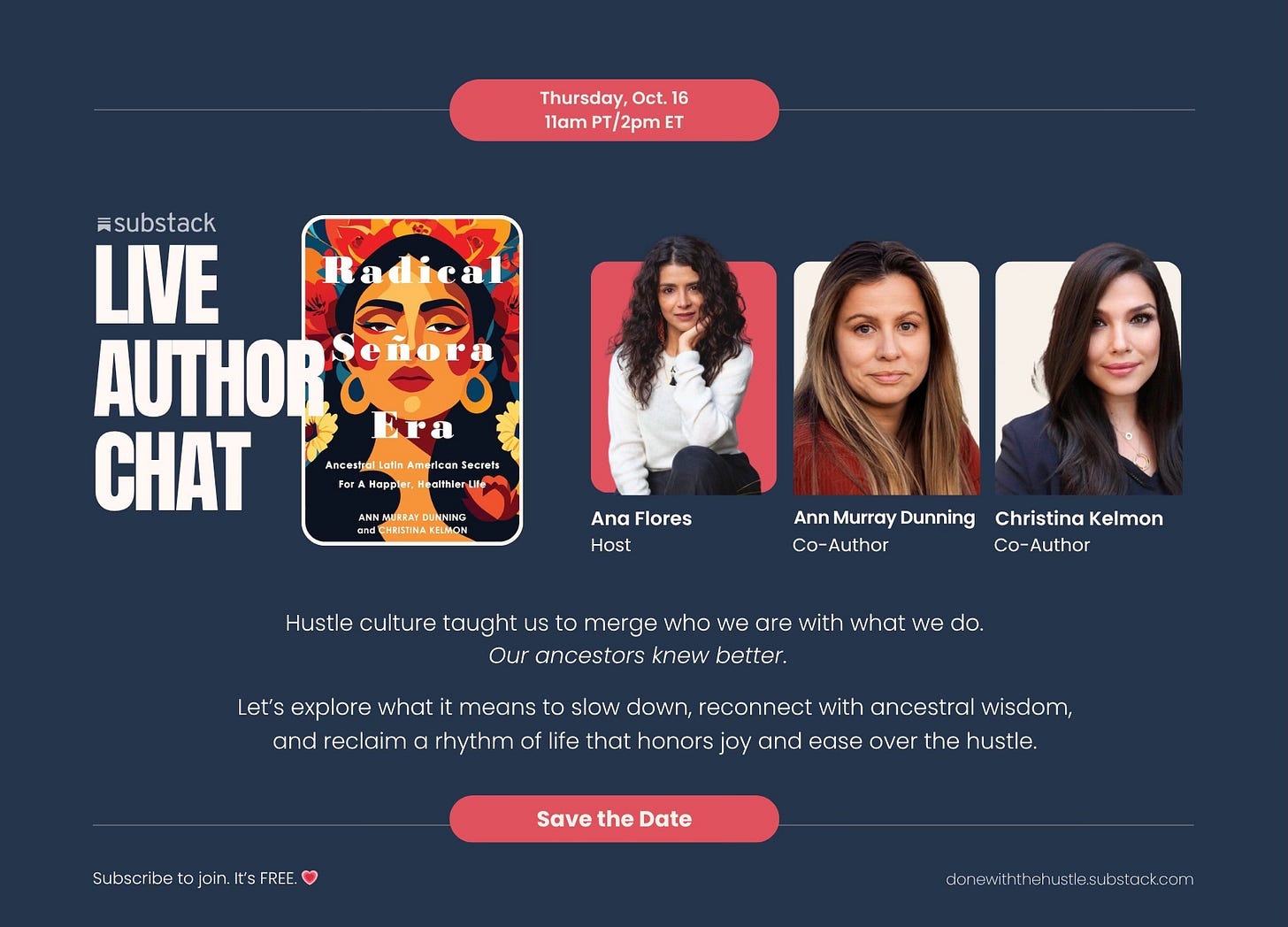 Live Author Chat Señora Era Done with the hustle