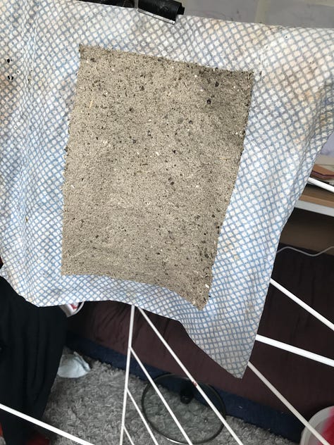 Paper making goat poo art craft -