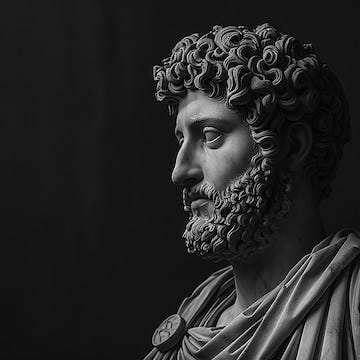 A portrait of the stoic marcus aurelius black and white film grain highly  detailed masterpiece | Premium Photo
