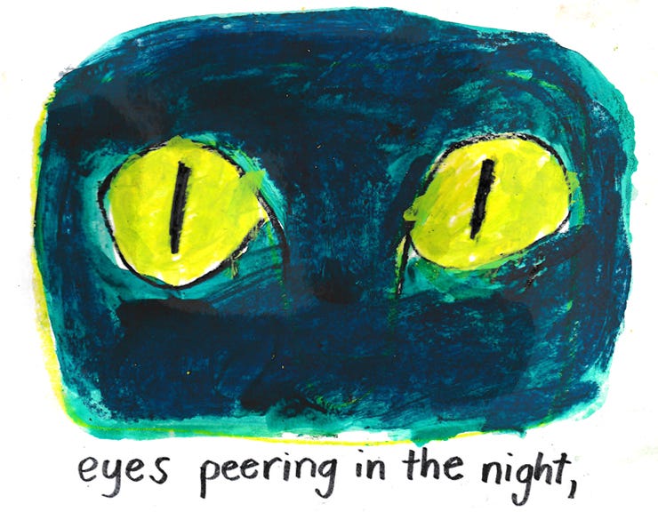 eyes peering in the night