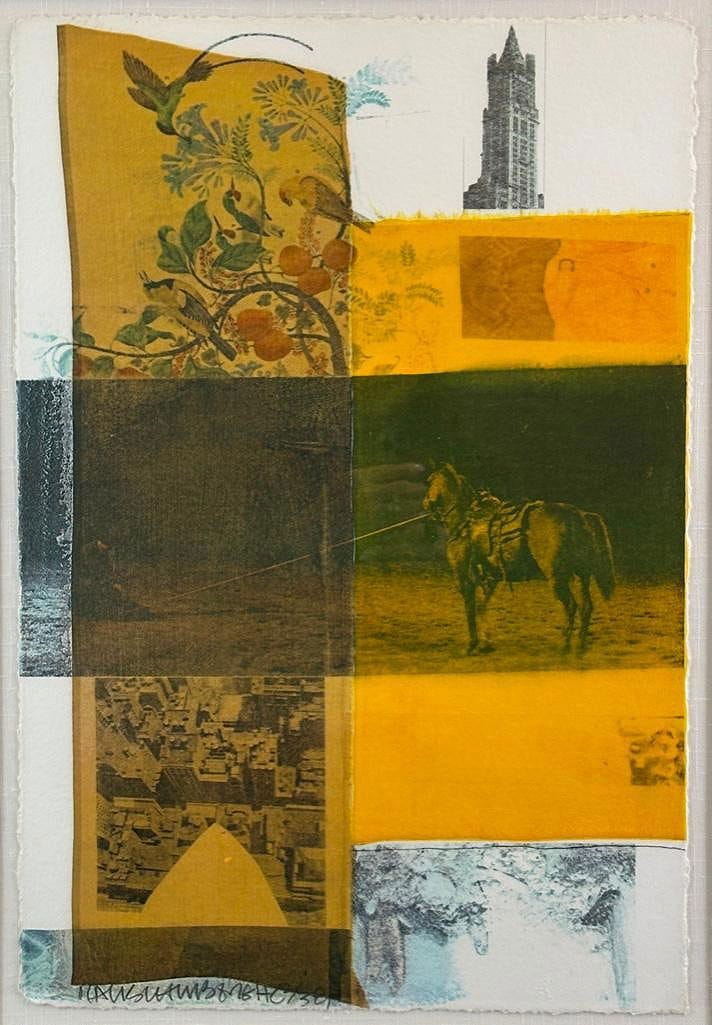 Robert Rauschenberg Silkscreen and Collage, "Arcanum VIII"