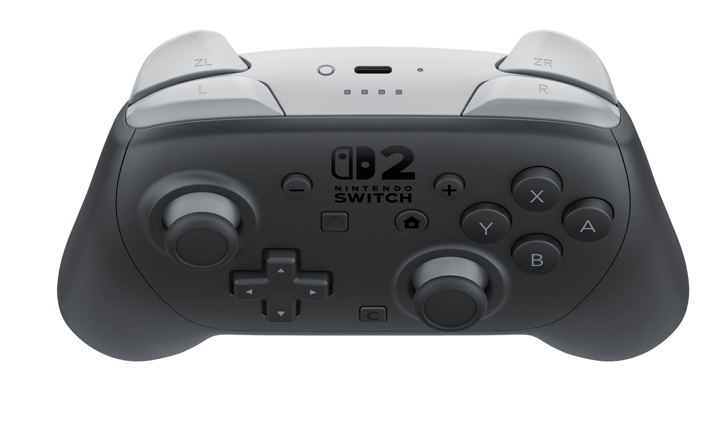 Image of a Switch 2 controller tilted toward the viewer