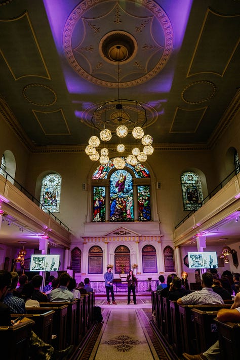 9 photos highlighting various key moments during the Missional Labs program intensive weeks in San Francisco, Oxford, and London.