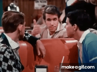 Happy Days – Fonzie Thumbs Down on Make a GIF