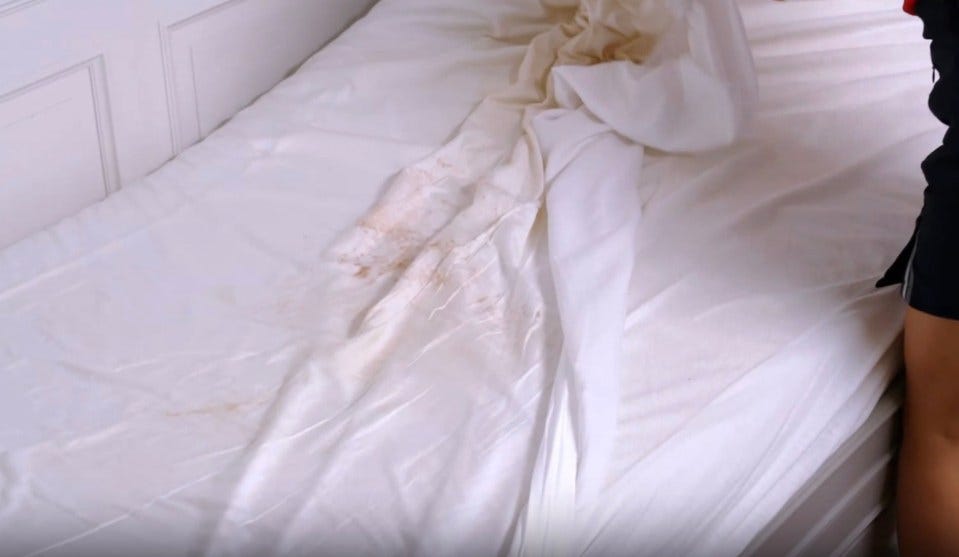 Below Deck Med fans 'disgusted' by grossest yacht charter guest of all time after spotting BROWN bed sheets Below Deck Med fans 'disgusted' by grossest yacht charter guest of all time after spotting BROWN bed sheets