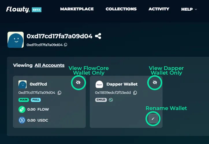 Account Linking on Flowty - by Flowty.io - Flowty
