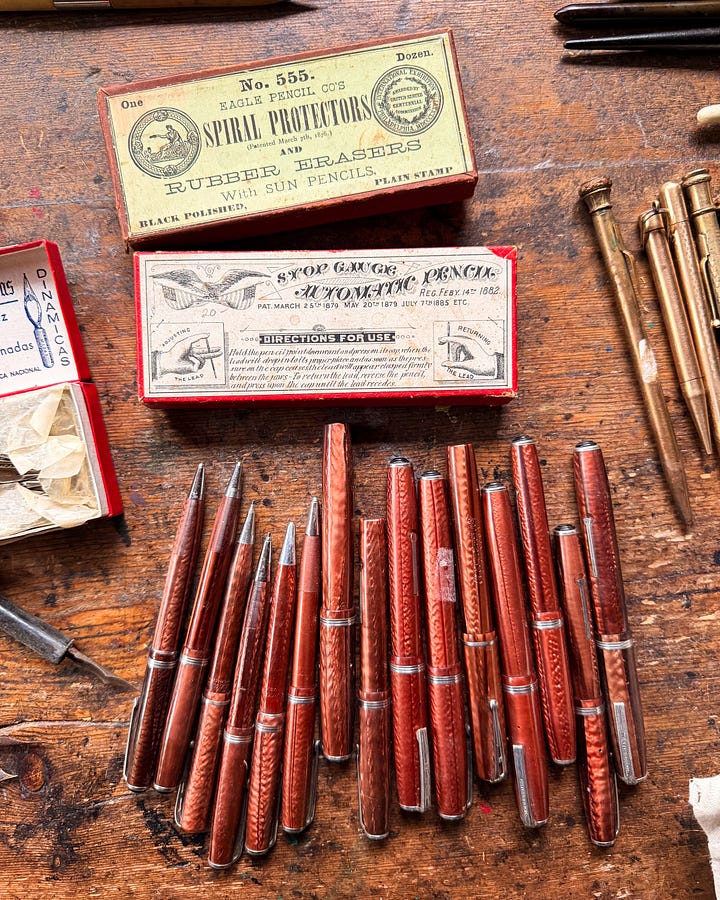 Vintage and Antique Dip Pens, Fountain Pens, Mechanical Pencils
