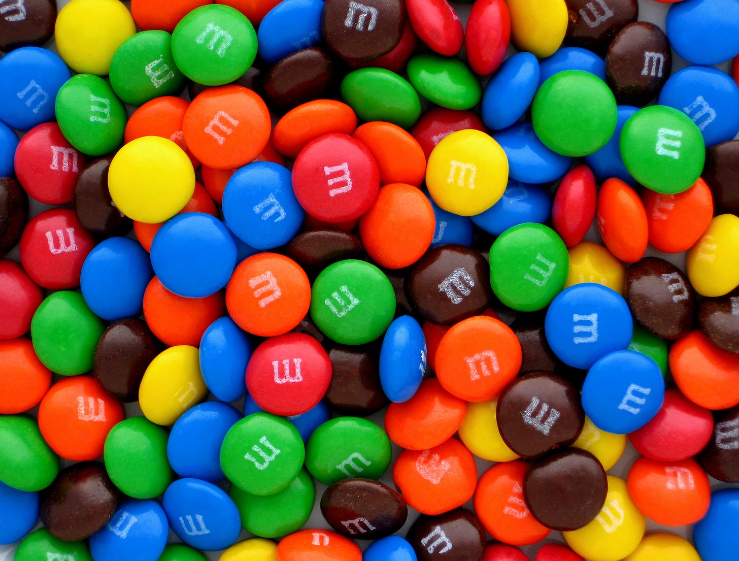 M&M's candies of many colors 
