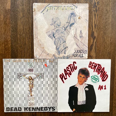 images of various vinyl record purchases categorized by vendors
