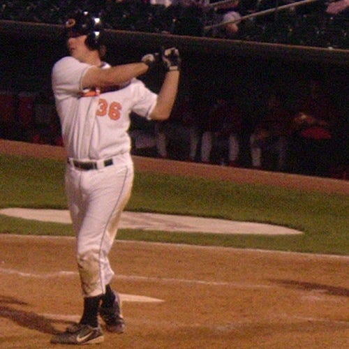 Kyle Dahlberg of the Shorebirds takes a practice cut during a recent game. Kyle Dahlberg of the Shorebirds takes a practice cut during a recent game.