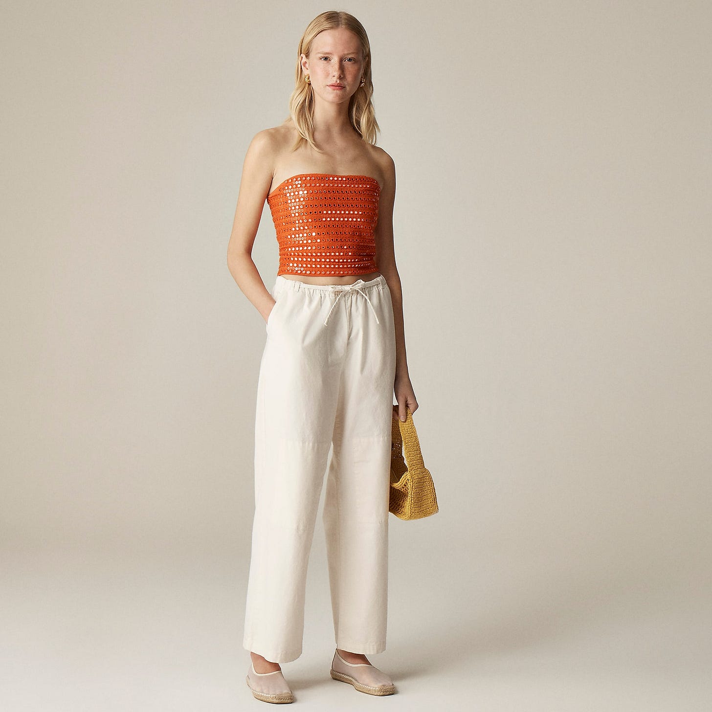Relaxed utility pant in cotton blend