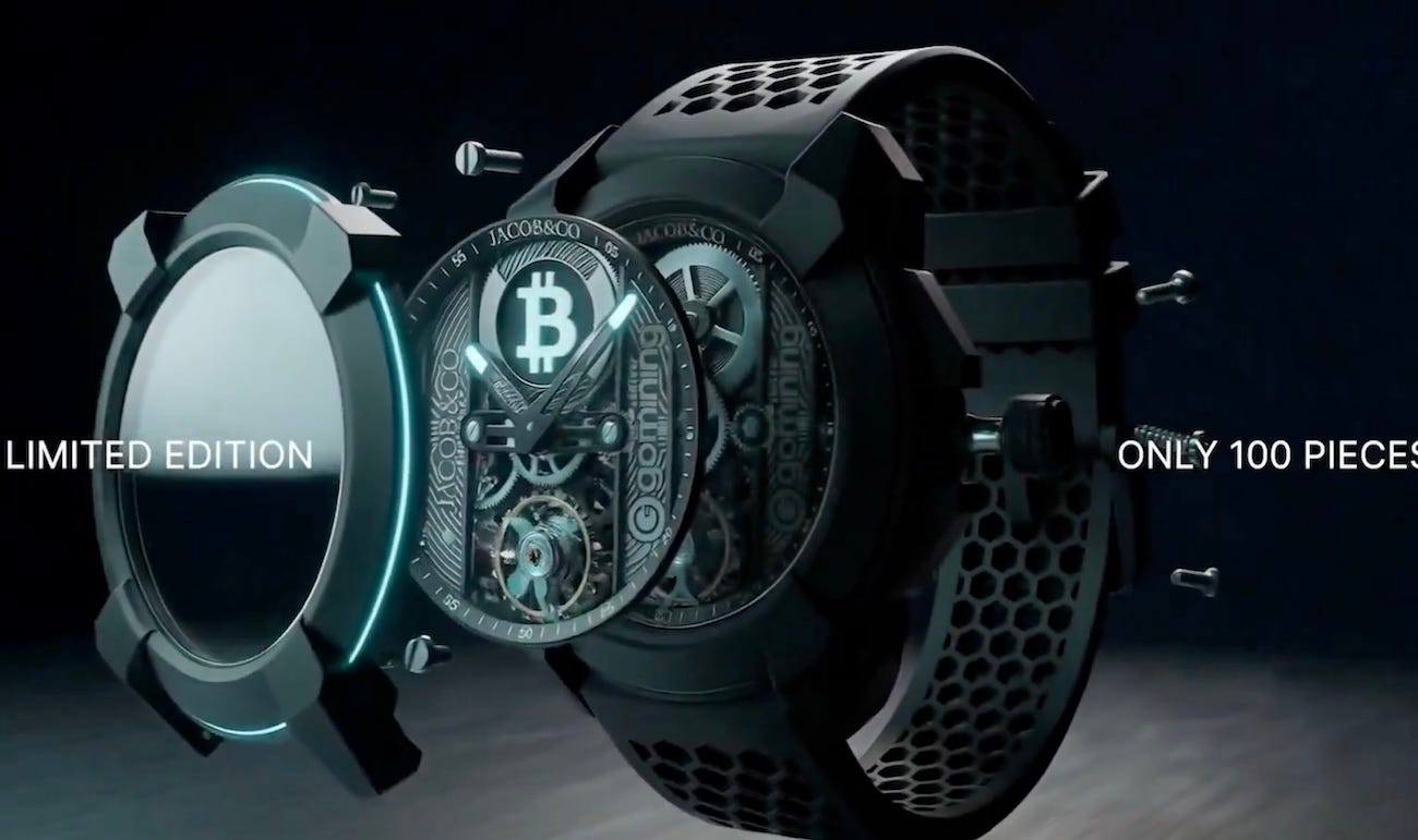 GoMining e Jacob & Co. lançam smartwatch de luxo de US$ 40 mil com mineração  de Bitcoin integrada