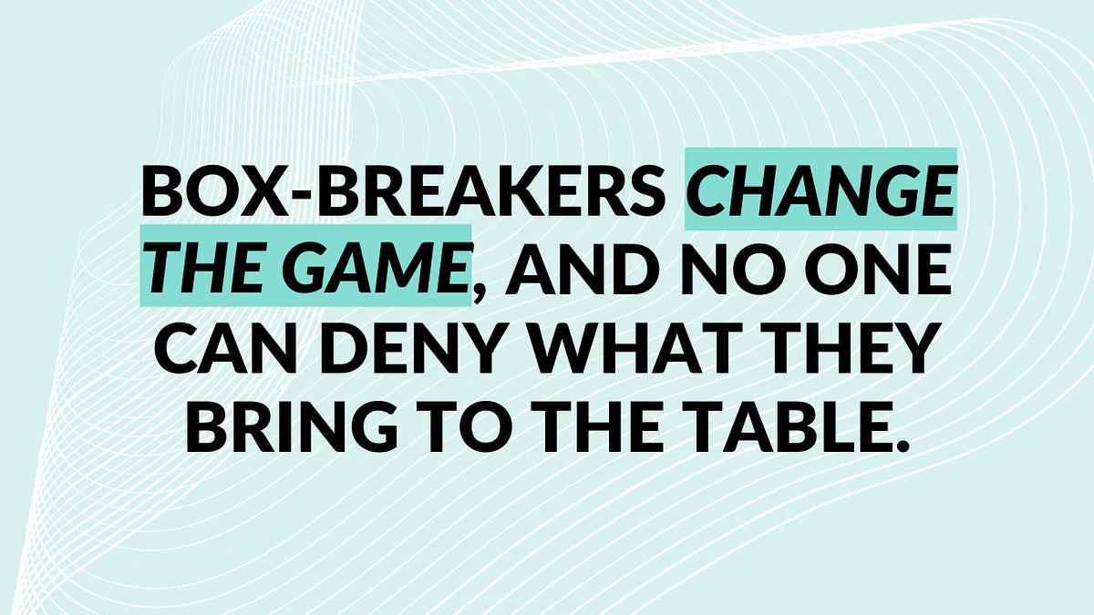 The Importance of Box-Breaking to Wild Success