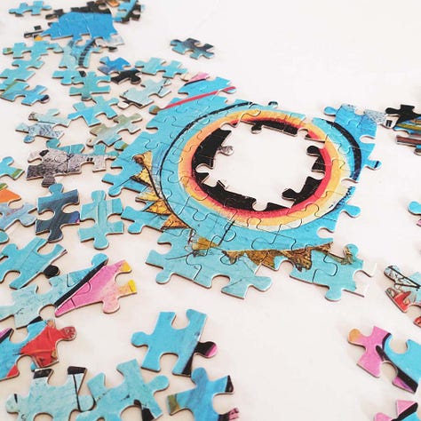 Cross and Glory Angelfish Abstract Jigsaw Puzzle