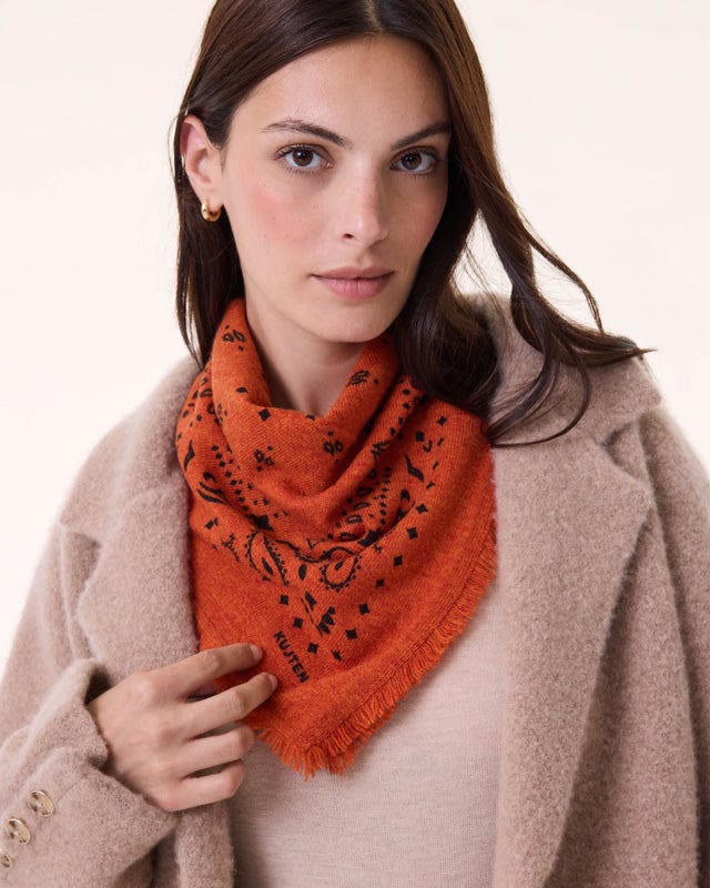Petit Bandana Hachi orange brûlé - Image principale