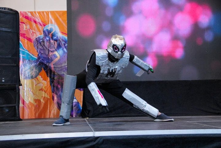 Pictures of cosplayers from previous editions of the lagos comic con