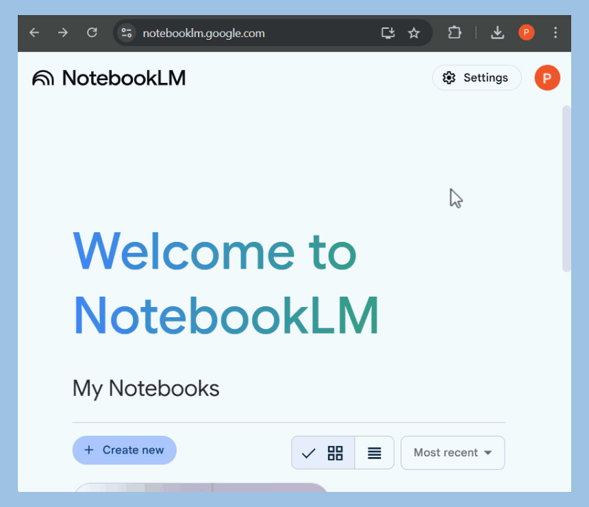 Inserting a source file in NotebookLM