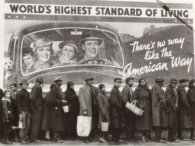 The Great Depression: Breadline and World's Highest Standard of Living –  Modern American History