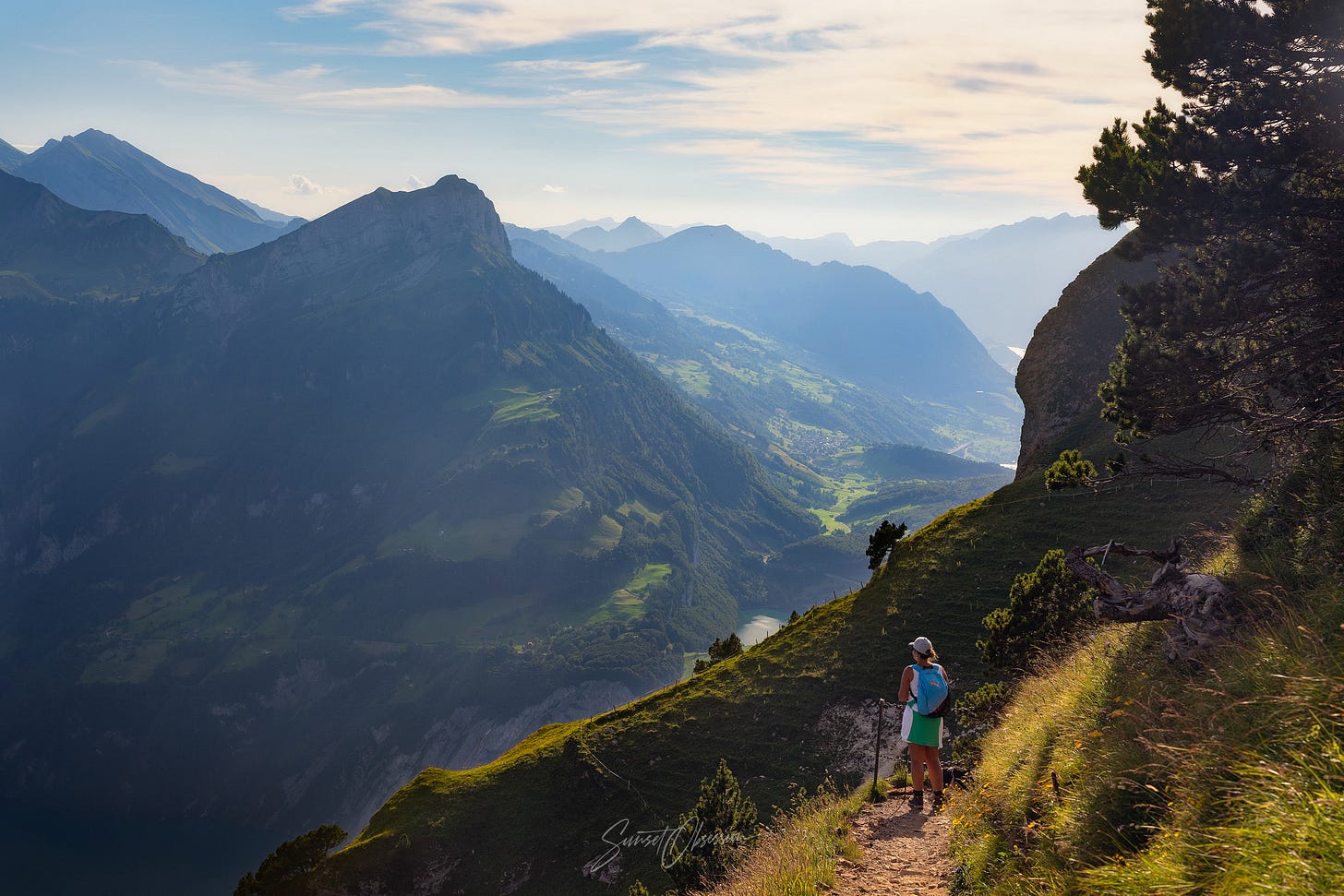 Enjoying a view over the Lake Lucerne