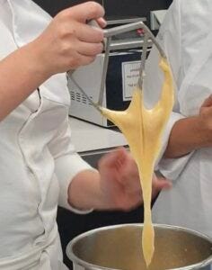 Choux pastry when ready