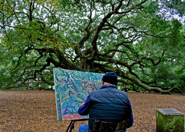 painting angel tree