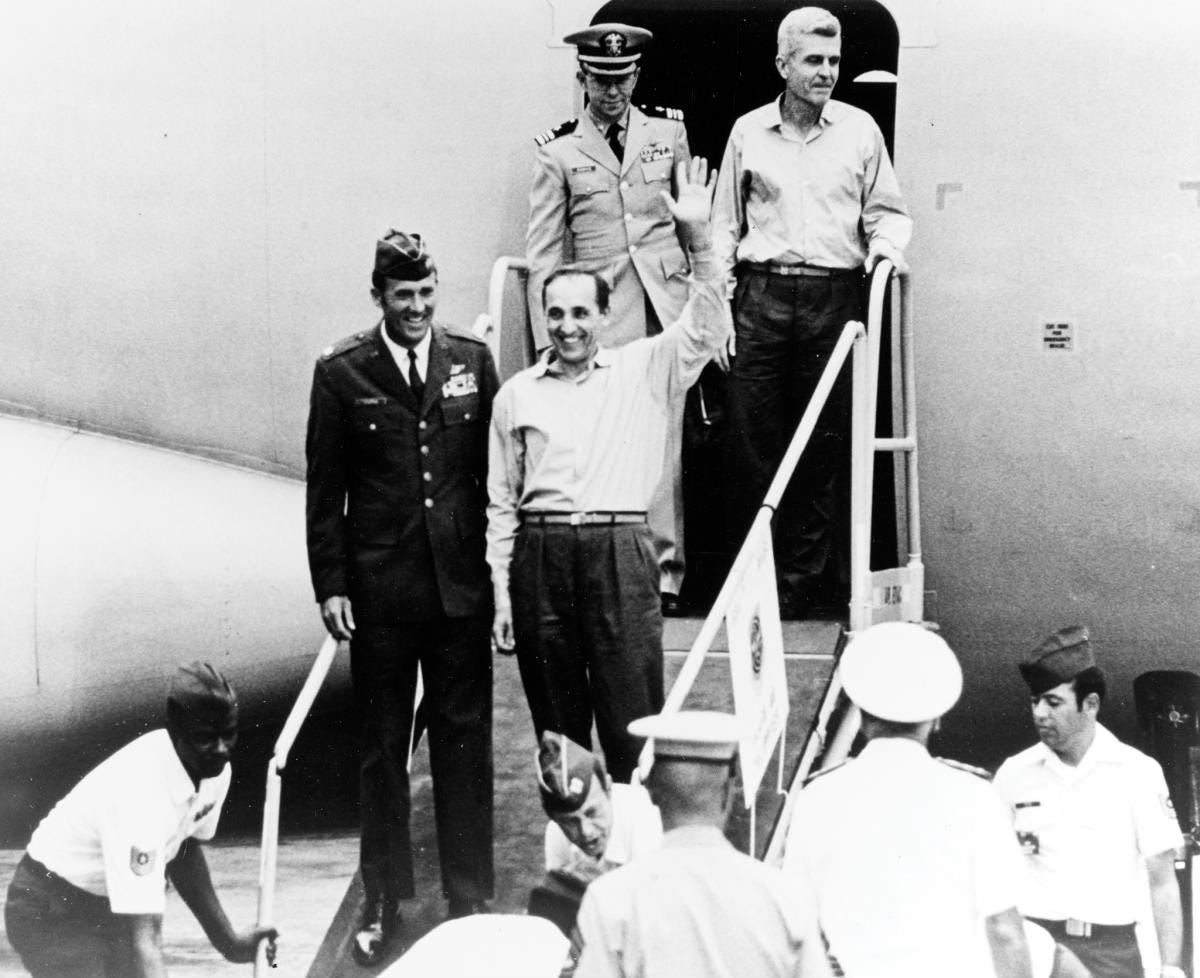 James Stockdale returning home after eight years in North Vietnamese captivity