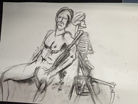 Male nude life drawing cardiff aberdare