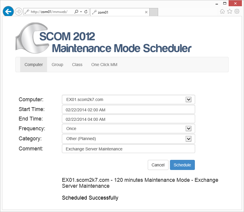 Featured image of post SCOM 2012 Maintenance Mode Scheduler Featured image of post SCOM 2012 Maintenance Mode Scheduler