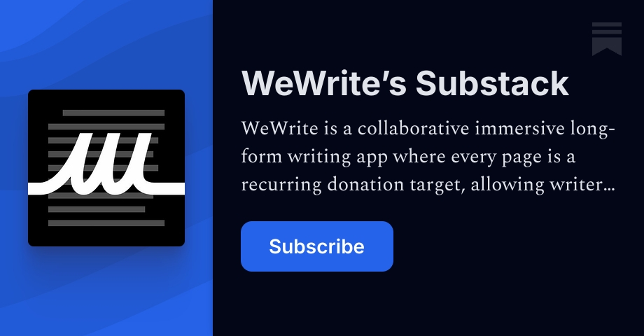 WeWrite’s Substack | Substack